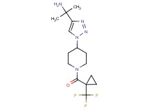 {1-methyl-1-[1-(1-{[1-(trifluoromethyl)cyclopropyl]carbonyl}-4-piperidinyl)-1H-1,2,3-triazol-4-yl]ethyl}amine trifluoroacetate