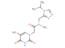 N-[(4-isopropyl-4H-1,2,4-triazol-3-yl)methyl]-N-methyl-2-(5-methyl-2,4-dioxo-3,4-dihydro-1(2H)-pyrimidinyl)acetamide