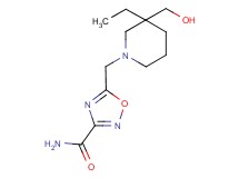 5-{[3-ethyl-3-(hydroxymethyl)piperidin-1-yl]methyl}-1,2,4-oxadiazole-3-carboxamide