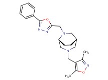 (1S*,5R*)-3-[(3,5-dimethylisoxazol-4-yl)methyl]-6-[(5-phenyl-1,3,4-oxadiazol-2-yl)methyl]-3,6-diazabicyclo[3.2.2]nonane
