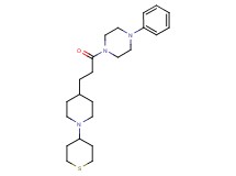 1-phenyl-4-{3-[1-(tetrahydro-2H-thiopyran-4-yl)-4-piperidinyl]propanoyl}piperazine