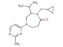 4-(cyclopropylmethyl)-3-isopropyl-1-(2-methylpyrimidin-4-yl)-1,4-diazepan-5-one