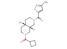 (4aS*,8aS*)-2-(cyclobutylcarbonyl)-7-[(3-methylisoxazol-5-yl)carbonyl]octahydro-2,7-naphthyridin-4a(2H)-ol