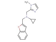 (1-benzofuran-2-ylmethyl)cyclopropyl[(1-methyl-1H-imidazol-2-yl)methyl]amine