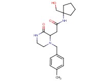 N-[1-(hydroxymethyl)cyclopentyl]-2-[1-(4-methylbenzyl)-3-oxo-2-piperazinyl]acetamide