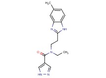 N-ethyl-N-[2-(5-methyl-1H-benzimidazol-2-yl)ethyl]-1H-pyrazole-4-carboxamide