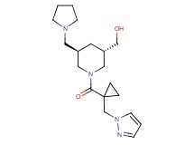 [(3S*,5R*)-1-{[1-(1H-pyrazol-1-ylmethyl)cyclopropyl]carbonyl}-5-(1-pyrrolidinylmethyl)-3-piperidinyl]methanol