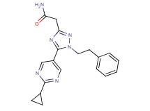 2-[5-(2-cyclopropylpyrimidin-5-yl)-1-(2-phenylethyl)-1H-1,2,4-triazol-3-yl]acetamide