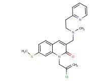 1-(2-chloro-2-propen-1-yl)-3-({methyl[2-(2-pyridinyl)ethyl]amino}methyl)-7-(methylthio)-2(1H)-quinolinone