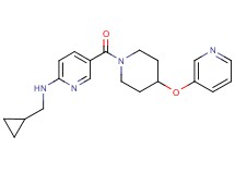 N-(cyclopropylmethyl)-5-{[4-(3-pyridinyloxy)-1-piperidinyl]carbonyl}-2-pyridinamine
