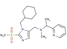 N-{[1-(cyclohexylmethyl)-2-(methylsulfonyl)-1H-imidazol-5-yl]methyl}-N-methyl-1-(2-pyridinyl)ethanamine