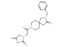 1-[2-(2-benzyl-3-oxo-2,8-diazaspiro[4.5]dec-8-yl)-2-oxoethyl]-2,4-imidazolidinedione