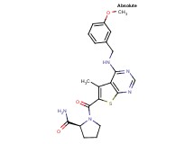 1-({4-[(3-methoxybenzyl)amino]-5-methylthieno[2,3-d]pyrimidin-6-yl}carbonyl)-L-prolinamide