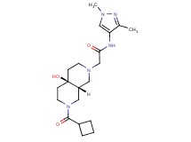 2-[(4aR*,8aR*)-7-(cyclobutylcarbonyl)-4a-hydroxyoctahydro-2,7-naphthyridin-2(1H)-yl]-N-(1,3-dimethyl-1H-pyrazol-4-yl)acetamide