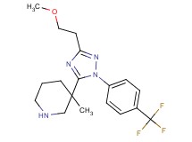 3-{3-(2-methoxyethyl)-1-[4-(trifluoromethyl)phenyl]-1H-1,2,4-triazol-5-yl}-3-methylpiperidine
