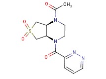 (4aR*,7aS*)-1-acetyl-4-(3-pyridazinylcarbonyl)octahydrothieno[3,4-b]pyrazine 6,6-dioxide