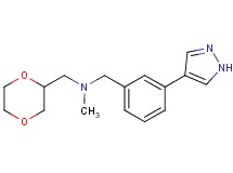(1,4-dioxan-2-ylmethyl)methyl[3-(1H-pyrazol-4-yl)benzyl]amine trifluoroacetate