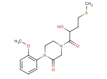 4-[2-hydroxy-4-(methylthio)butanoyl]-1-(2-methoxyphenyl)-2-piperazinone