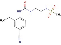 N-[2-({[(4-cyano-2-ethylphenyl)amino]carbonyl}amino)ethyl]methanesulfonamide