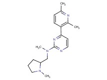 4-(2,6-dimethylpyridin-3-yl)-N-methyl-N-[(1-methylpyrrolidin-2-yl)methyl]pyrimidin-2-amine