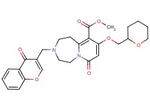 methyl 7-oxo-3-[(4-oxo-4H-chromen-3-yl)methyl]-9-(tetrahydro-2H-pyran-2-ylmethoxy)-1,2,3,4,5,7-hexahydropyrido[1,2-d][1,4]diazepine-10-carboxylate