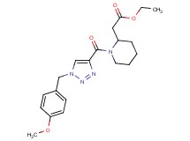 ethyl (1-{[1-(4-methoxybenzyl)-1H-1,2,3-triazol-4-yl]carbonyl}-2-piperidinyl)acetate