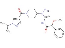 N-(1-{1-[(1-isopropyl-1H-pyrazol-4-yl)carbonyl]-4-piperidinyl}-1H-pyrazol-5-yl)-2-methoxy-2-phenylacetamide