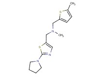 N-methyl-1-(5-methyl-2-thienyl)-N-[(2-pyrrolidin-1-yl-1,3-thiazol-5-yl)methyl]methanamine