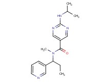 2-(isopropylamino)-N-methyl-N-(1-pyridin-3-ylpropyl)pyrimidine-5-carboxamide