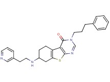 3-(3-phenylpropyl)-7-{[2-(3-pyridinyl)ethyl]amino}-5,6,7,8-tetrahydro[1]benzothieno[2,3-d]pyrimidin-4(3H)-one