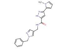 N-[(1-benzyl-1H-pyrazol-4-yl)methyl]-3-(1-methyl-1H-pyrrol-2-yl)-1H-pyrazole-5-carboxamide