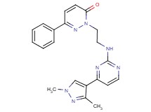 2-(2-{[4-(1,3-dimethyl-1H-pyrazol-4-yl)-2-pyrimidinyl]amino}ethyl)-6-phenyl-3(2H)-pyridazinone