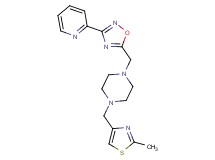 1-[(2-methyl-1,3-thiazol-4-yl)methyl]-4-{[3-(2-pyridinyl)-1,2,4-oxadiazol-5-yl]methyl}piperazine