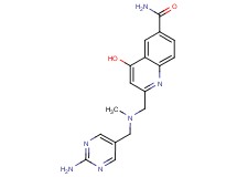 2-{[[(2-aminopyrimidin-5-yl)methyl](methyl)amino]methyl}-4-hydroxyquinoline-6-carboxamide