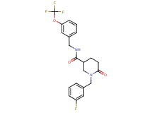1-(3-fluorobenzyl)-6-oxo-N-[3-(trifluoromethoxy)benzyl]-3-piperidinecarboxamide