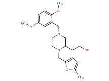 2-{4-(2,5-dimethoxybenzyl)-1-[(5-methyl-2-furyl)methyl]-2-piperazinyl}ethanol