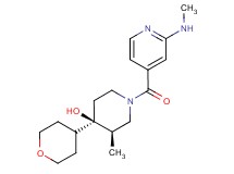 (3R*,4R*)-3-methyl-1-[2-(methylamino)isonicotinoyl]-4-(tetrahydro-2H-pyran-4-yl)piperidin-4-ol
