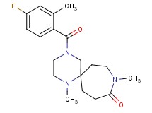 4-(4-fluoro-2-methylbenzoyl)-1,9-dimethyl-1,4,9-triazaspiro[5.6]dodecan-10-one