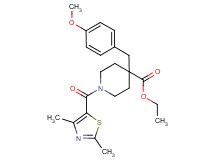 ethyl 1-[(2,4-dimethyl-1,3-thiazol-5-yl)carbonyl]-4-(4-methoxybenzyl)-4-piperidinecarboxylate