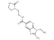 2-amino-3-ethyl-N-[2-(2-oxoimidazolidin-1-yl)ethyl]-3H-imidazo[4,5-b]pyridine-6-carboxamide
