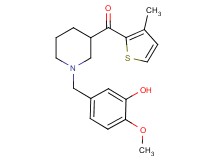 [1-(3-hydroxy-4-methoxybenzyl)-3-piperidinyl](3-methyl-2-thienyl)methanone