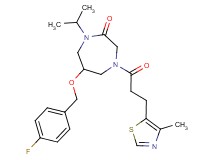 6-[(4-fluorobenzyl)oxy]-1-isopropyl-4-[3-(4-methyl-1,3-thiazol-5-yl)propanoyl]-1,4-diazepan-2-one