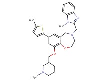 4-[(1-methyl-1H-benzimidazol-2-yl)methyl]-9-[(1-methyl-3-piperidinyl)methoxy]-7-(5-methyl-2-thienyl)-2,3,4,5-tetrahydro-1,4-benzoxazepine