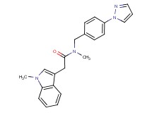 N-methyl-2-(1-methyl-1H-indol-3-yl)-N-[4-(1H-pyrazol-1-yl)benzyl]acetamide