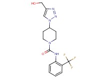4-[4-(hydroxymethyl)-1H-1,2,3-triazol-1-yl]-N-[2-(trifluoromethyl)phenyl]-1-piperidinecarboxamide