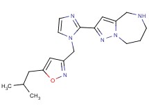 2-{1-[(5-isobutyl-3-isoxazolyl)methyl]-1H-imidazol-2-yl}-5,6,7,8-tetrahydro-4H-pyrazolo[1,5-a][1,4]diazepine hydrochloride