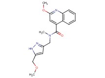 2-methoxy-N-{[5-(methoxymethyl)-1H-pyrazol-3-yl]methyl}-N-methylquinoline-4-carboxamide