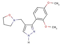 2-{[3-(2,4-dimethoxyphenyl)-1H-pyrazol-4-yl]methyl}isoxazolidine