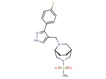 (1R*,5R*)-6-{[3-(4-fluorophenyl)-1H-pyrazol-4-yl]methyl}-3-(methylsulfonyl)-3,6-diazabicyclo[3.2.2]nonane