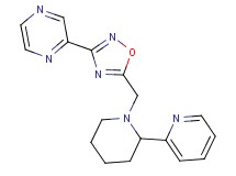 2-(5-{[2-(2-pyridinyl)-1-piperidinyl]methyl}-1,2,4-oxadiazol-3-yl)pyrazine